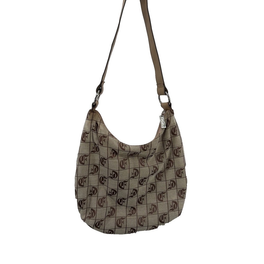 Vintage Y2K Fubu the Collection Canvas Logo Hobo Baguette Bag